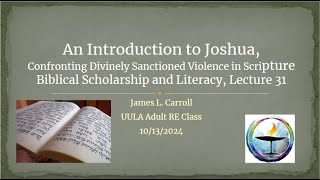 Biblical SampL 31 Introduction to the Book of Joshua [upl. by Raddi557]