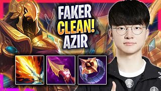 FAKER IS SUPER CLEAN WITH AZIR  T1 Faker Plays Azir MID vs Ryze  Season 2024 [upl. by Oeram957]