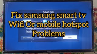 solve samsung smart tv not connecting to wifi or hotspot wifi [upl. by Darrow]