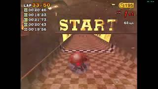 Super Monkey Ball NGUU  Monkey Race Selection Red Loop Circuit 50 Laps [upl. by Ijat]