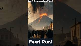 Giant Creatures 🌋 Fear 🏃Run Shorts Volcanoes Trains Railroad tracks [upl. by Tod563]