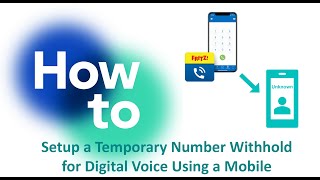 How to Setup a Temporary Number Withhold Using a Mobile [upl. by Anire513]