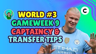 FPL GW9 TRANSFER TIPS 🔥 WORLD RANKED 3  GAMEWEEK 9  Fantasy Premier League 202425 [upl. by Francisco]