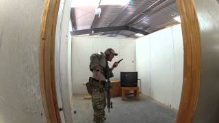 PFCtrainingcom  Solo Live Fire Shoot House Run [upl. by Frazer]