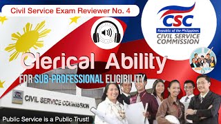 Civil Service Exam Reviewer No 4 Clerical Ability  reviewcentral csc civilserviceexam [upl. by Consuelo]