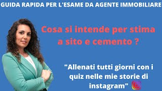 Cosa si intende per stima a sito e cemento [upl. by Iong799]