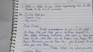 Letter writingA letter to a friend congratulations him on hisher success in the examination [upl. by Euk]