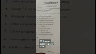 AP DIPLOMA C20 C23 ECE BRANCH ELECTRONIC CIRCUITS2 OCTOBERNOVEMBER2024 QUESTION PAPER c16 exam [upl. by Michon]