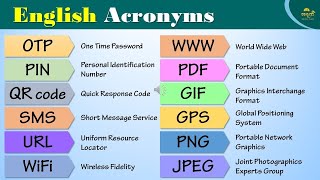 English Acronyms [upl. by Sosthenna]