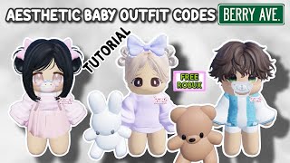 HOW TO BECOME A CUTE BABY  AESTHETIC BABY OUTFIT CODES FOR BERRY AVENUE AND BLOXBURG TUTORIAL 👶✨️ [upl. by Magdau]