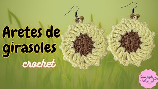 Aretes de girasol tejidos a crochet shorts [upl. by Higbee555]