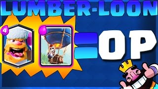 ABSOLUTE BEST LUMBERLOON DECK • Easy Clash Royale Deck [upl. by Yennor]