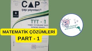 Çap Yayınları Denemesi TYT Matematik Çözümleri 2023  Part 1 Cevap Anahtarı PDF [upl. by Freida]