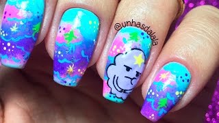 Unhas Decoradas Hora de Aventura  Princesa Caroço  Passo a Passo Fácil  DIY  Unhas da Lalá [upl. by Zemaj]