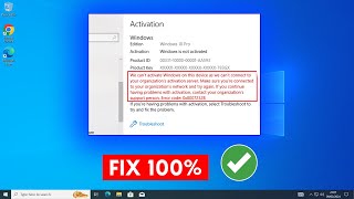 FIX we cant activate windows on this device as we cant connect to your organization activation [upl. by Wadesworth]