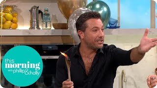 Gino Sets Fire to a Wooden Spoon While Showing How to Make an Italian Carbonara  This Morning [upl. by Anitsyrc]