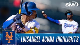 Check out highlights of Luisangel Acuna the top prospect the Mets received for Max Scherzer  SNY [upl. by Botti58]