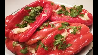 Մարինացված կարմիր պղպեղ ձմռան համար pickled red pepper маринованный болгарский перец на зиму [upl. by Wagshul]