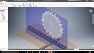 Inventor  Rack and Gear Animation  Constraints [upl. by Elyac]