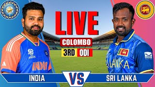 IND VS SL Live Match  Live Score amp Commentary  INDIA vs SRI LANKA 3rd ODI Live Match Today [upl. by Donell]