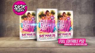 Foam Party Flyer PSD [upl. by Cindra]