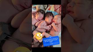 Beautiful Triplets Newborn Babies immediately AfterBirth [upl. by Rexanne]