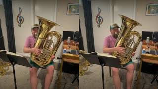 Country Wedding Arban book Tuba Duet Practice [upl. by Holmun102]