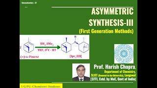 Asymmetric Synthesis  III First Generation Methods  Prepare for JEE NEET JAM NET [upl. by Gyatt]