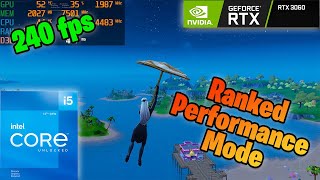 RTX 3060 Fortnite Chapter 2 Remix RANKED Performance Mode 240 FPS [upl. by Kired559]