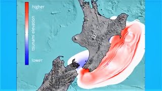 Model of Magnitude 89 Hikurangi Earthquake and Tsunami [upl. by Kinom]