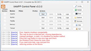 🪶 XAMPP Apache MySQL shutdown unexpectedly fix [upl. by Yren]
