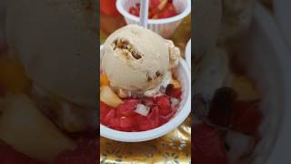 Fruit salad with caramel nuts icecream [upl. by Waylan]