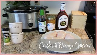 Crockpot Orange Chicken  Freezer Meal  Easy Chicken Crockpot Recipe [upl. by Rayner]