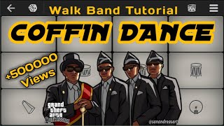 Coffin Dance  Astronomia  Mobile Piano tutorial  Walk band tutorial  Perfect Piano Online [upl. by Natan594]