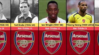 Arsenal Top 12 Hat Trick Scorers  Arsenal Hat Trick Scorers  Thierry Henry Theo Walcott [upl. by Imis145]