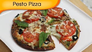 How To Make Pizza At Home  Pesto Pizza  Ruchi Bharani [upl. by Simetra]