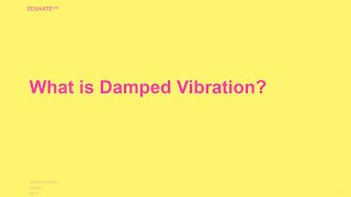 What is Damped Vibration [upl. by Shig]