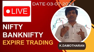 LIVE TRADING NIFTYBANKNIFTY TRADING  OPTION EXPIRE TRADINGTTA 030724 trading nifty banknifty [upl. by Bobina]