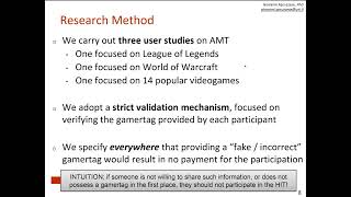 Are Crowdsourcing Platforms Reliable for Video Gamerelated Research A Case Study on Amazon [upl. by Ikim]