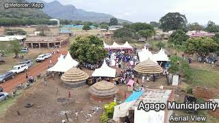 Kalongo Town Council Aerial View Agago District in Northern Uganda [upl. by Lledrac]