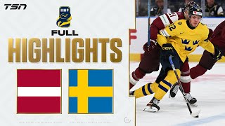 Sweden vs Latvia FULL HIGHLIGHTS  2024 World Junior Championship [upl. by Enrol]