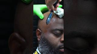 50Second Transformation Shaving amp Shaping for a Bald amp Bearded Look💈🧑🏽‍🦲 [upl. by Atilrac427]