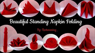 Beautiful Standing Napkin Folding [upl. by Opiak]