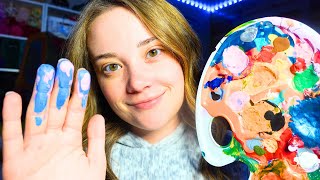 ASMR INTENSE EAR To EAR TINGLES Painting Drawing With Markers Finger Painting For Tingles [upl. by Iredale65]