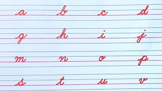 How to write English Cursive writing a to z  Small letters abcd  Cursive handwriting practice abc [upl. by Ahsieni]