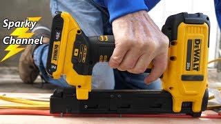 DeWalt Cable Stapler with 2020 NEC 33430 Securing and Supporting NM Cable [upl. by Ardnosak433]