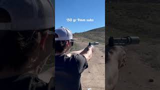 Suppressed Handgun 9mm silencer suppressor subsonic deadair wolfman [upl. by Kcoj]