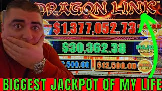 BIGGEST JACKPOT Of MY LIFE On Million Dollar Dragon Link Slot [upl. by Zonda272]