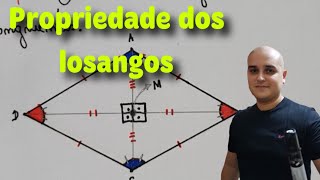 Quadriláteros 07 Propriedade dos losangos [upl. by Gaelan]