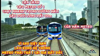 Cận cảnh Tàu Metro số 1 chạy trong ống hầm sâu dưới lòng đấtXong hệ thống metro trả cái giá rất đắc [upl. by Coralyn368]